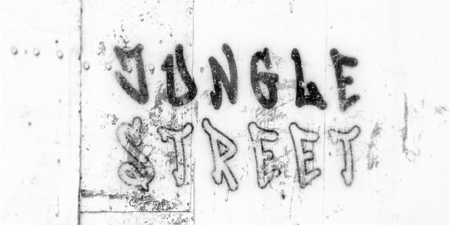 Beispiel einer Jungle street-Schriftart #1